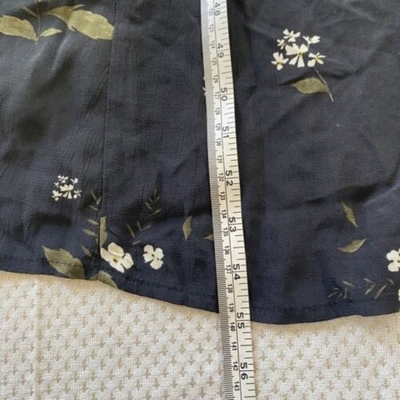 Urban Outfitters Maxi Dress Lindsey Black Floral Open Tie Back Slit large - Picture 16 of 16